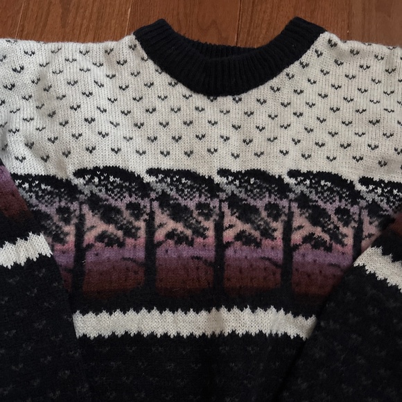 Men’s Vintage Wool Fair Isle Pullover Sweater Sz M/Lg - Picture 2 of 5